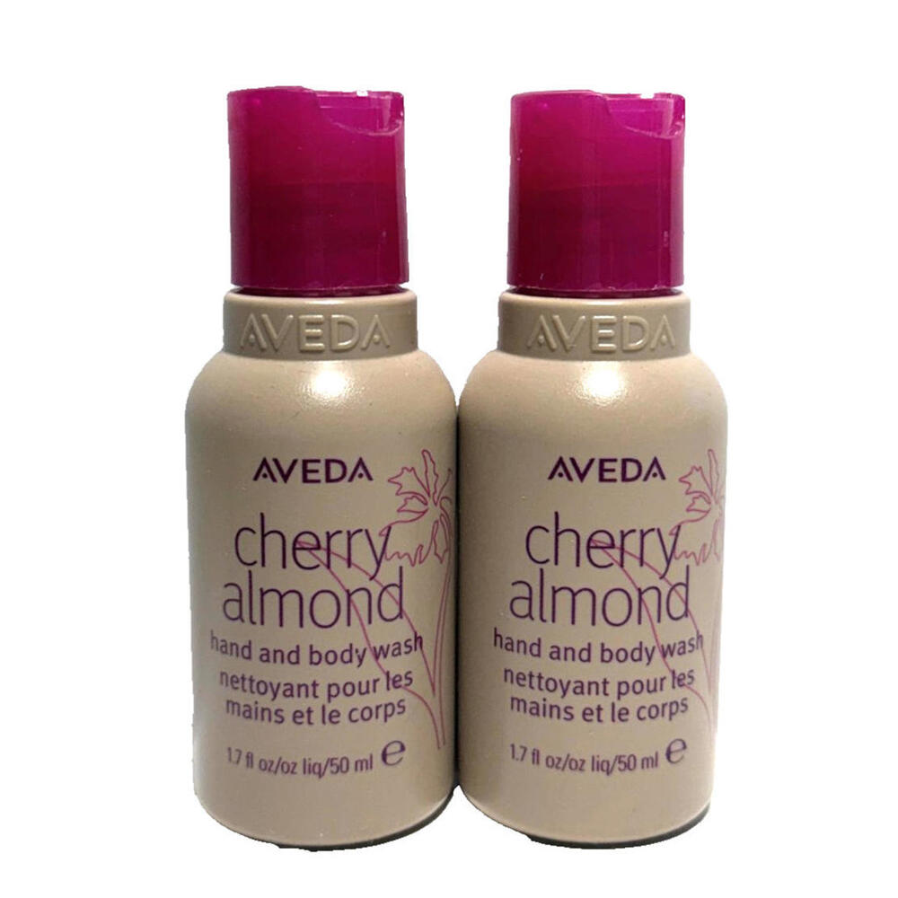 2 X Aveda Cherry Almond Hand and Body Wash 1.7oz/50ml each NEW